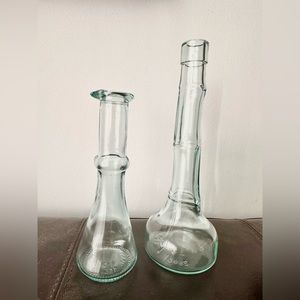 VINTAGE set of two made in Italy glass bottles